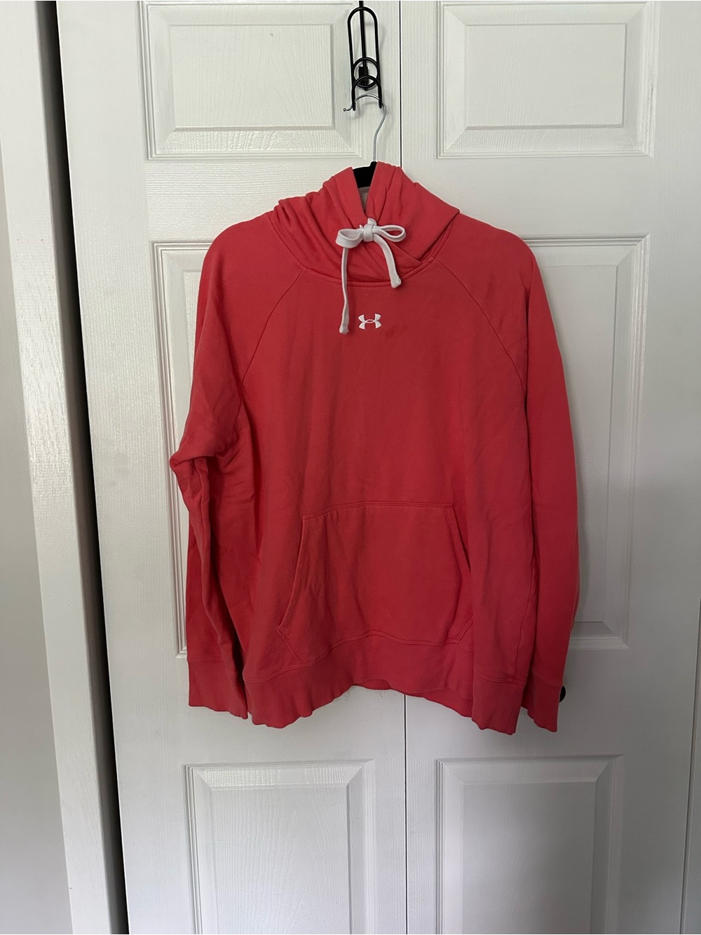Under Armour Women’s Coral Red Cowl Neck Pullover Hoodie